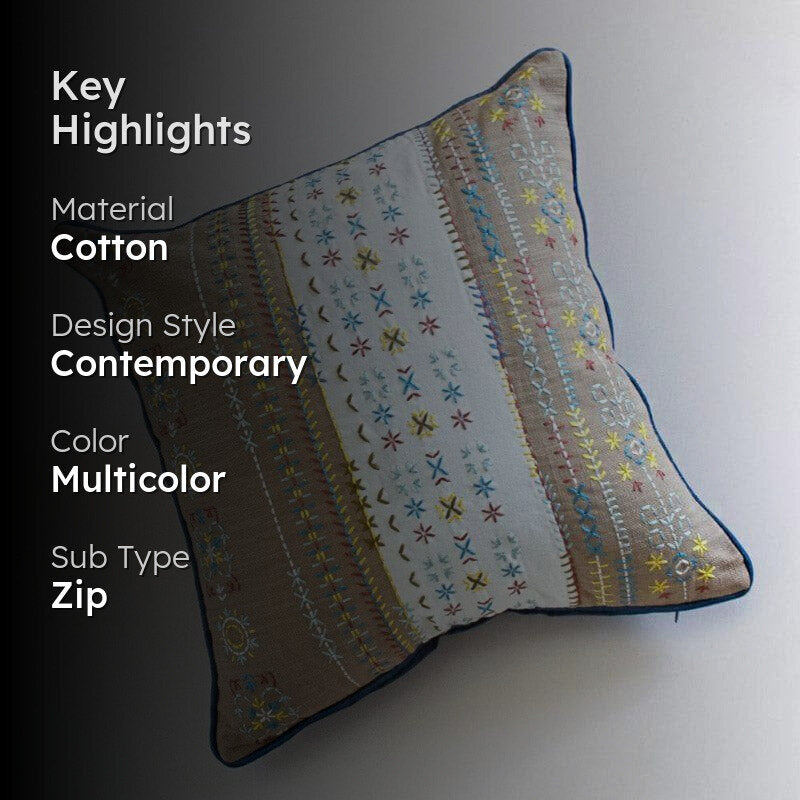 Solana Embroidered Cushion Cover media 2
