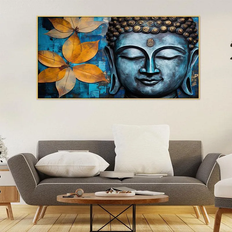 Buddha Sidhanta Canvas Wall Painting With Frame media 3
