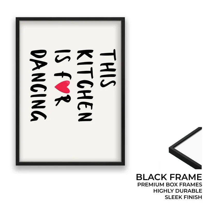 Kitchen for Dancing Archival Canvas Wall Art - Black media 8