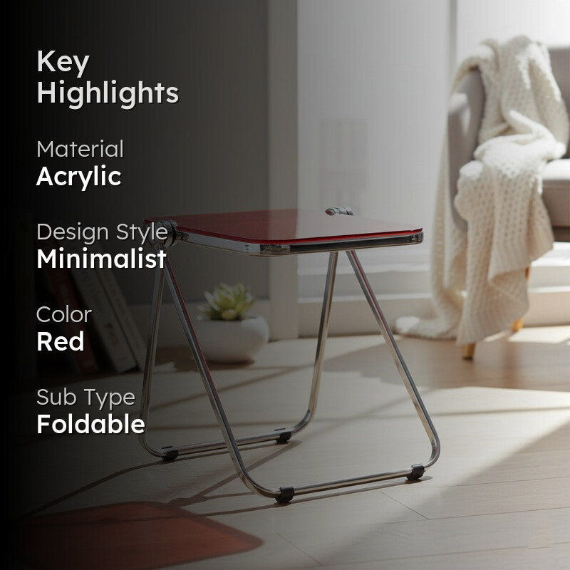 Vistara Red Acrylic Side Table media 2