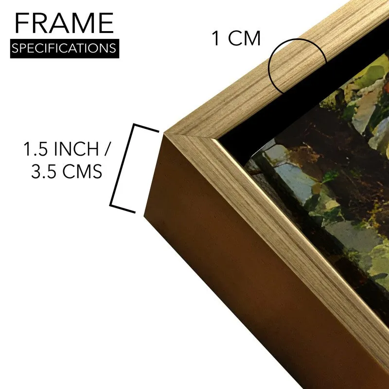 Green Haven Canvas Wall Painting With Frame media 6