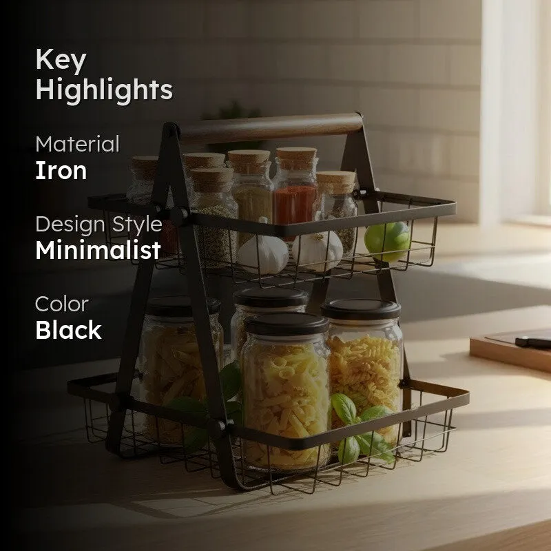 LuxeTier Fruit Basket - Black media 2