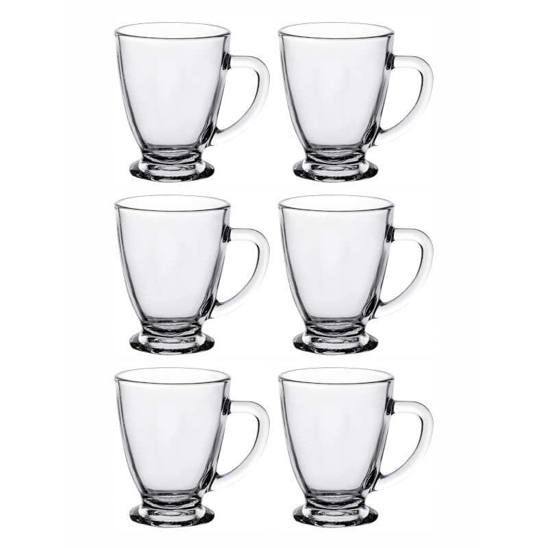 Elegant Glass Tea Cup (230 mL Each)  -  Set of Six media 5