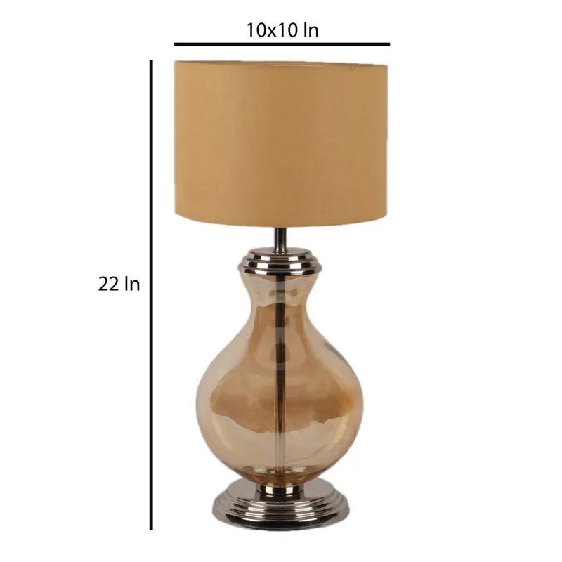 Glassa Glass Table Lamp - Gold,Beige media 5