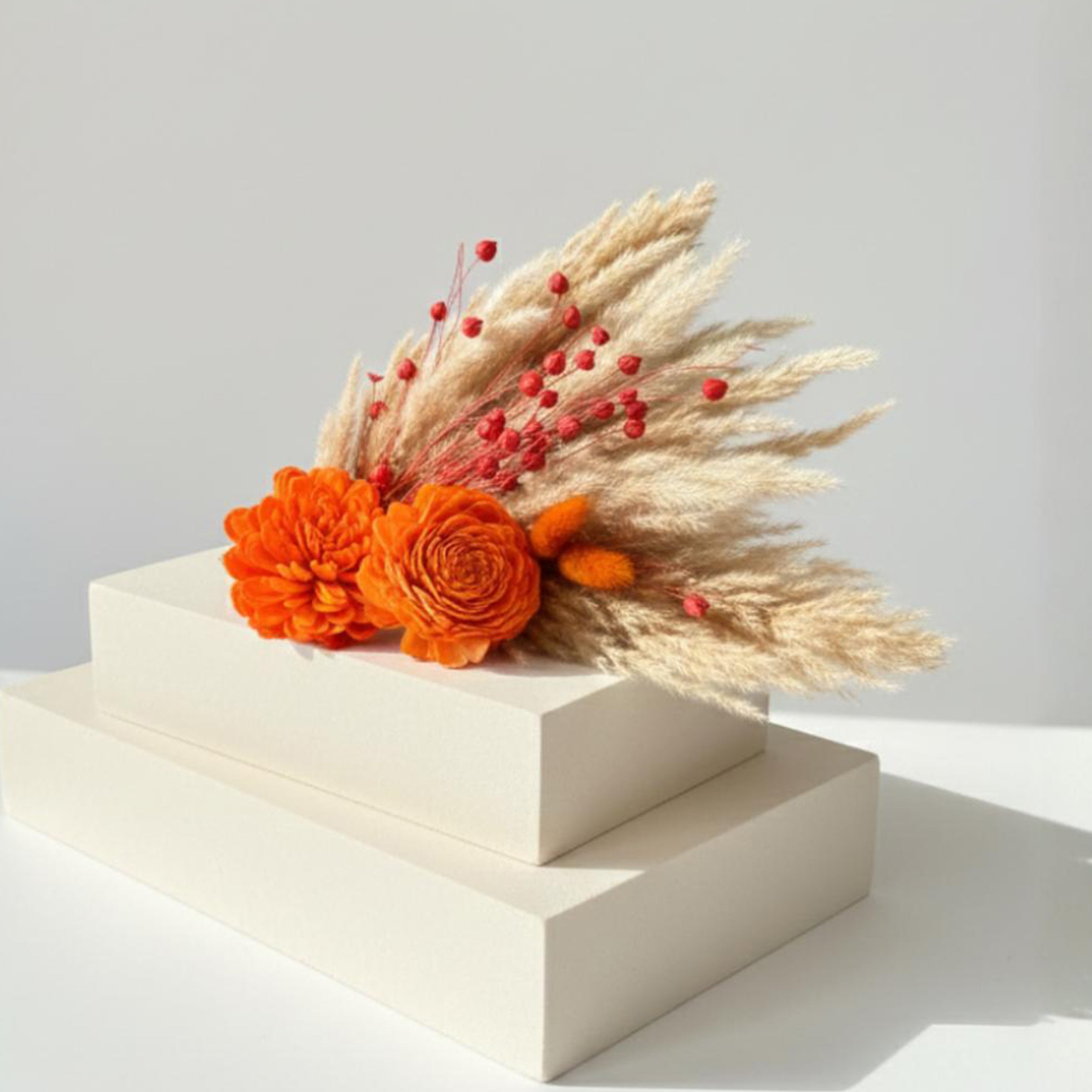 JoyBloom Artificial Flower with Ceramic Pot - Orange media 5