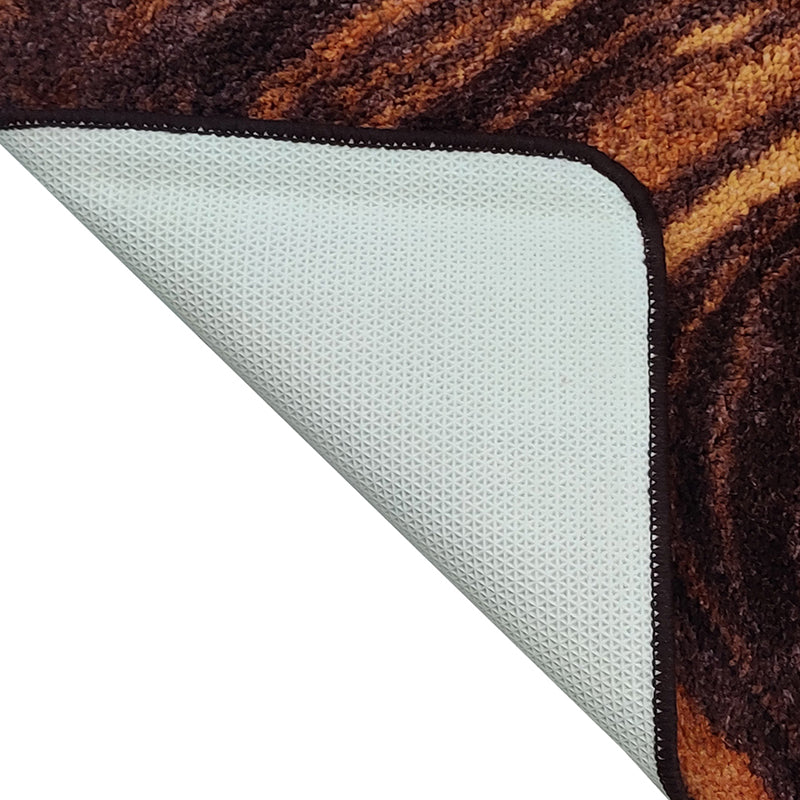 Alderman Abstract Micro Fiber Area Rug - Brown & Beige media 6