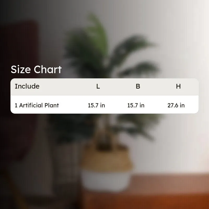 Modern Tropic Artificial Plant With Black Fiber Pot - 2.3 Feet media 7
