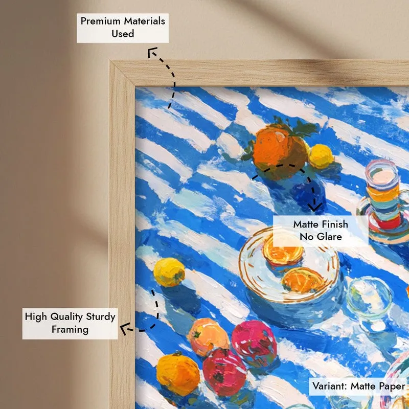 Citrus Brunch Canvas Wall Painting - Brown Frame media 7