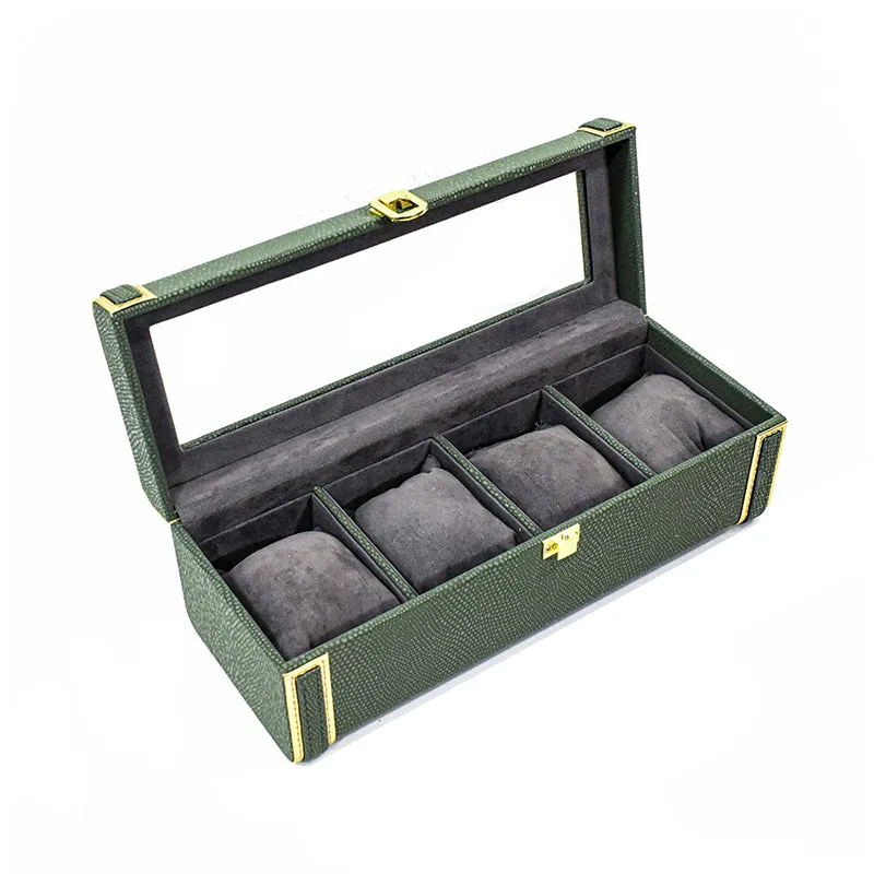 Tisquo I Faux Leather Watch Organizer - Olive Green media 6
