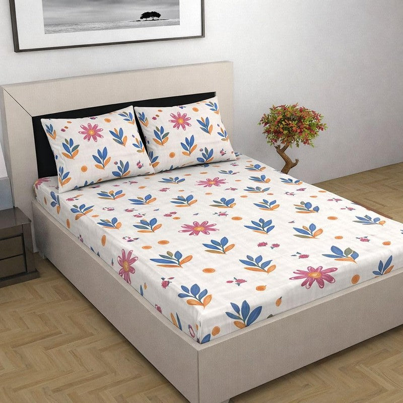 Bloom Blend Cotton Bedsheet - 300 TC