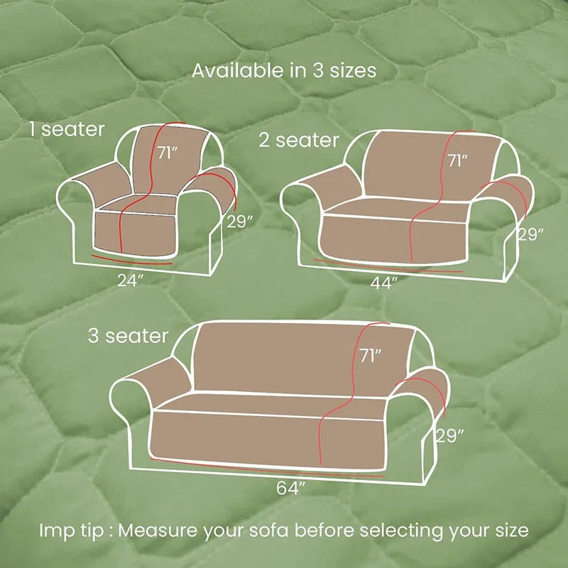Urban Space Sage Green Textured Sofa Cover media 7