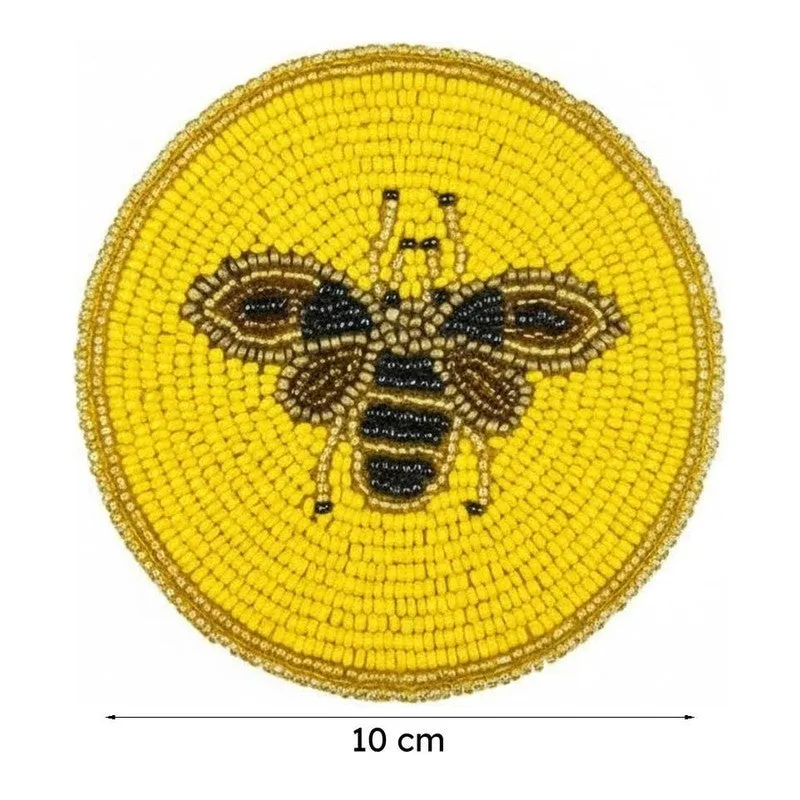 Moiraa Beaded Coaster (Yellow) - Set Of Four media 7