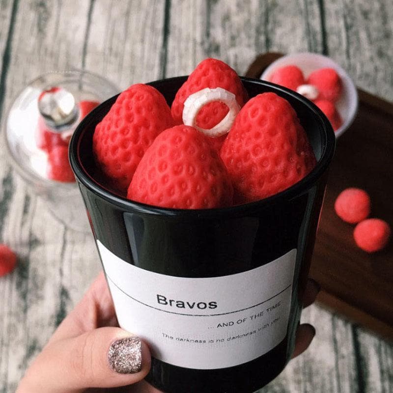 Strawberry Delight Scented Jar Candle media 5