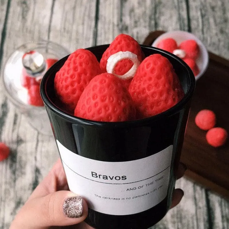 Strawberry Delight Scented Jar Candle media 5