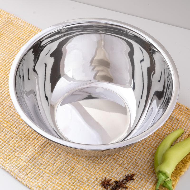 Circular Steel Mixing Bowl (5200 mL Each) - Set Of Two media 4
