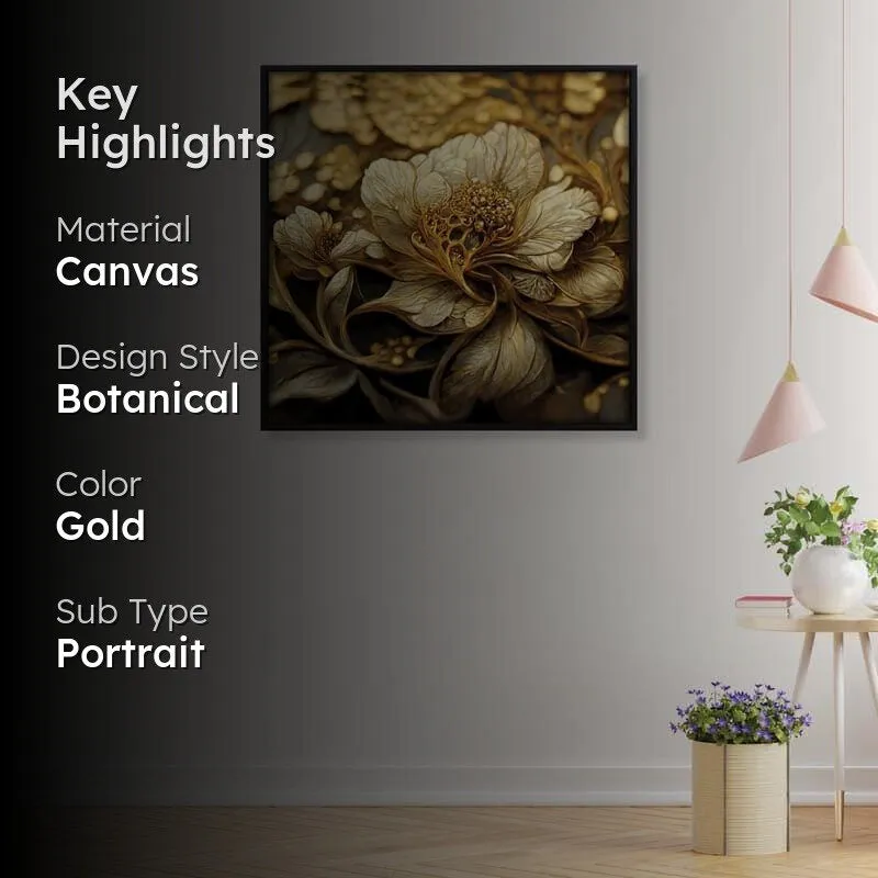Golden Gaze Canvas Wall Painting media 2