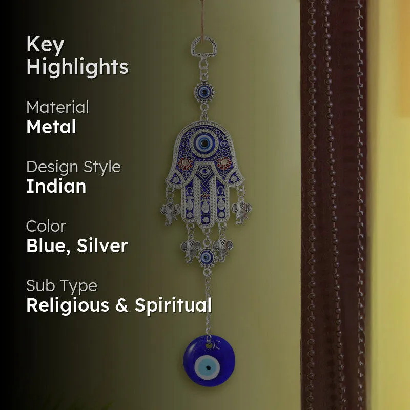 Hamsa Palm Evil Eye Metal Wall Accent media 2