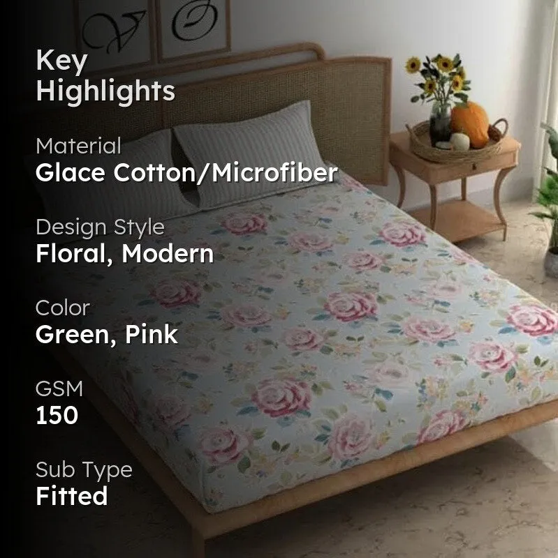 Gulzar King Fitted Microfiber Bedsheet - 150 GSM media 2