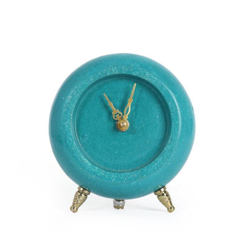 Tisora Hand Crafted Marble Table Clock - Turquoise media 5