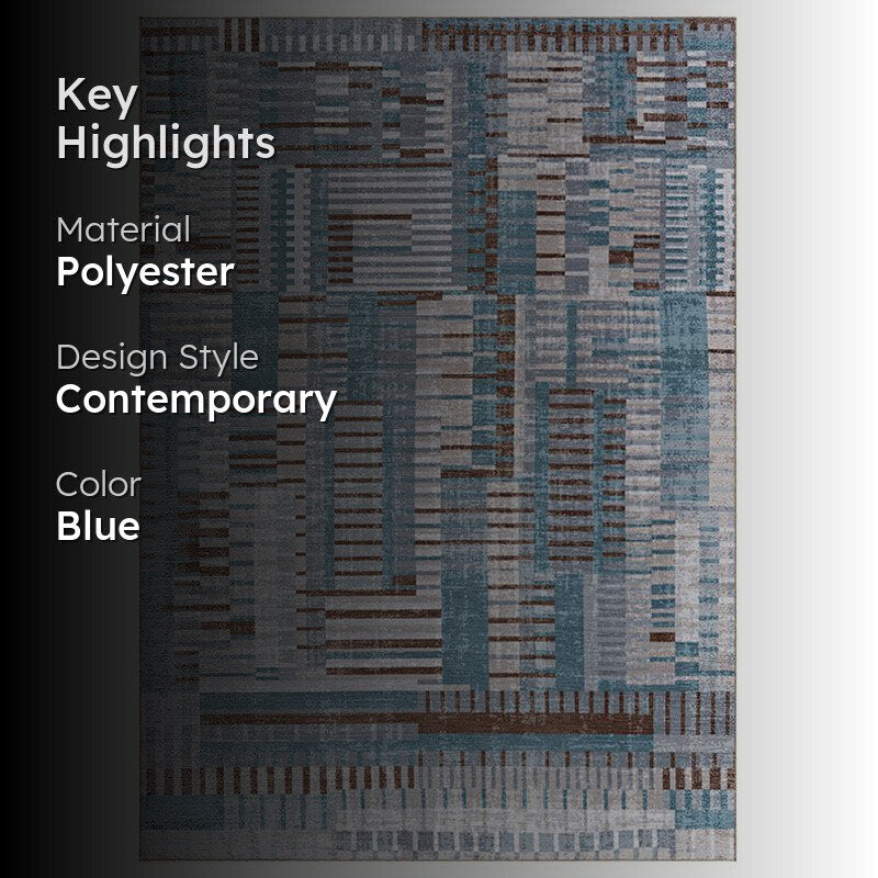 Mila Abstract Carpet - Teal media 2
