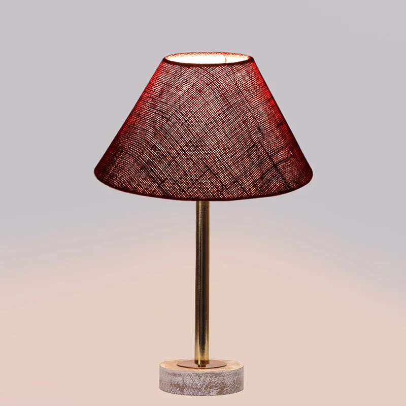 Sienna II Rodin Wooden Table Lamp - Maroon,Gold,White media 5