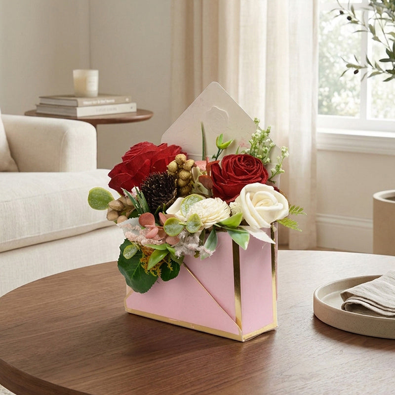 Velvet Memories Artificial Solawood Flower Bunch With Pot