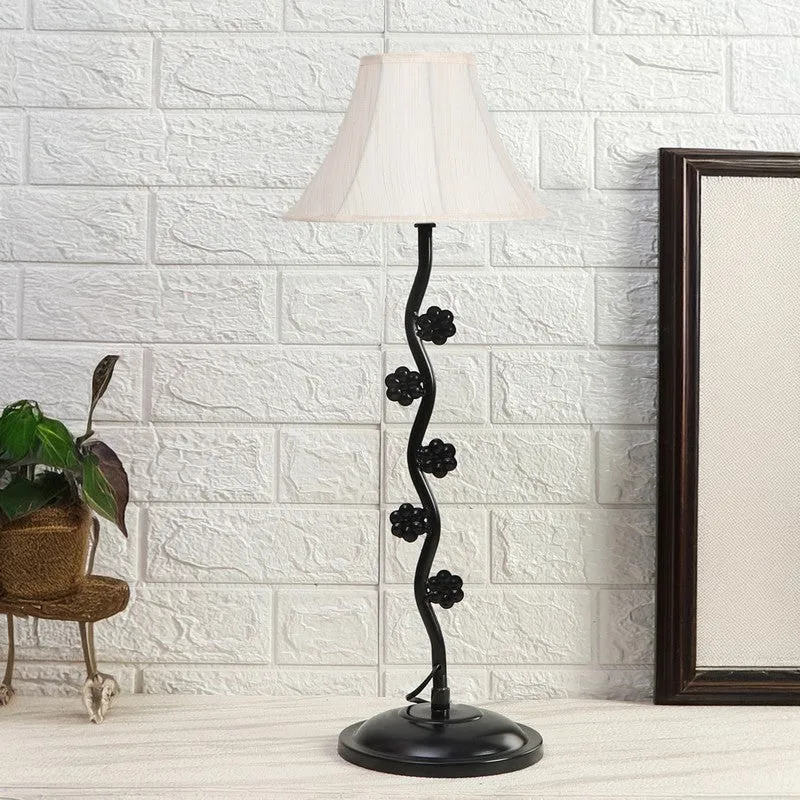 Astreva Cotton Table Lamp With Iron Base - White media 3