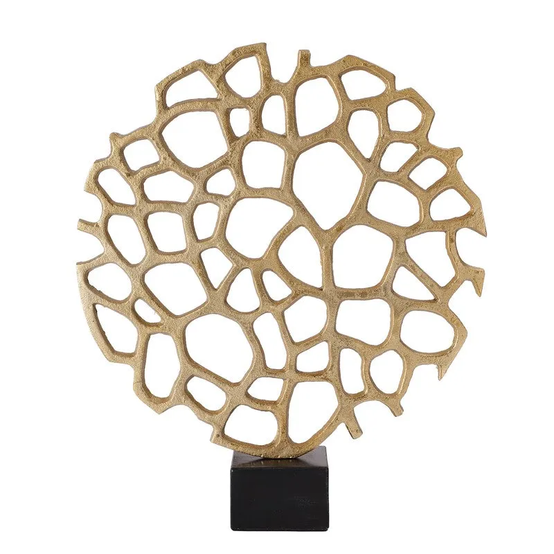 Honeycomb Halo Aluminium Showpiece - Gold media 3