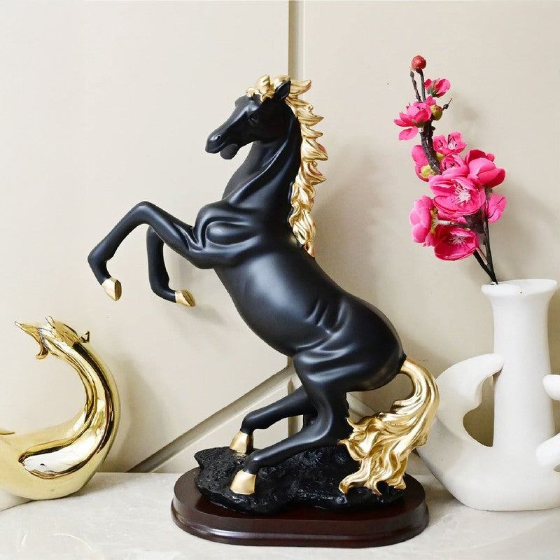 Aurum Steed Luxury Horse Showpiece - Black media 6