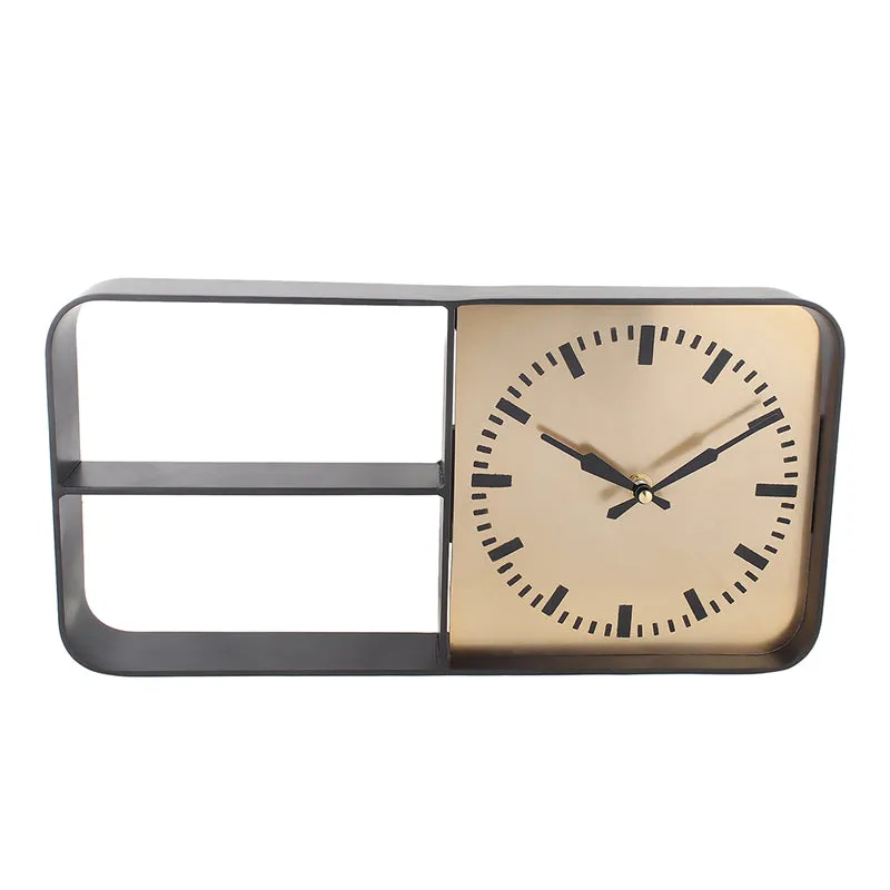 Herlin Iron Wall Clock With Shelf media 3