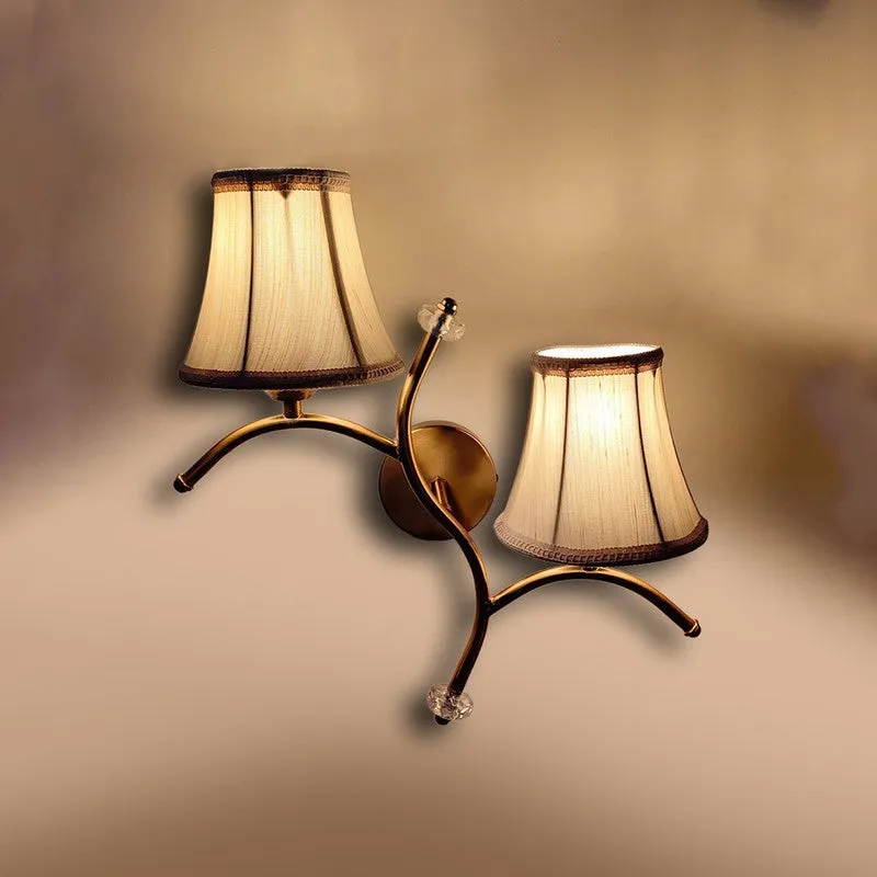 Aurelume Twin Cotton Wall Lamp - Beige media 6
