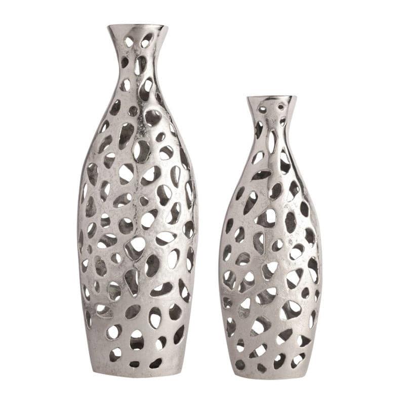 Cleome Charm Vase (Silver) - Set Of Two media 4