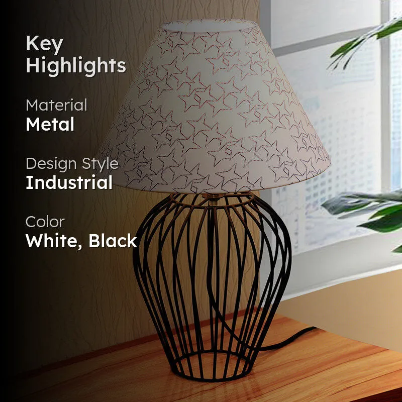 Spire Curve Star Metal Table Lamp - White,Black media 2