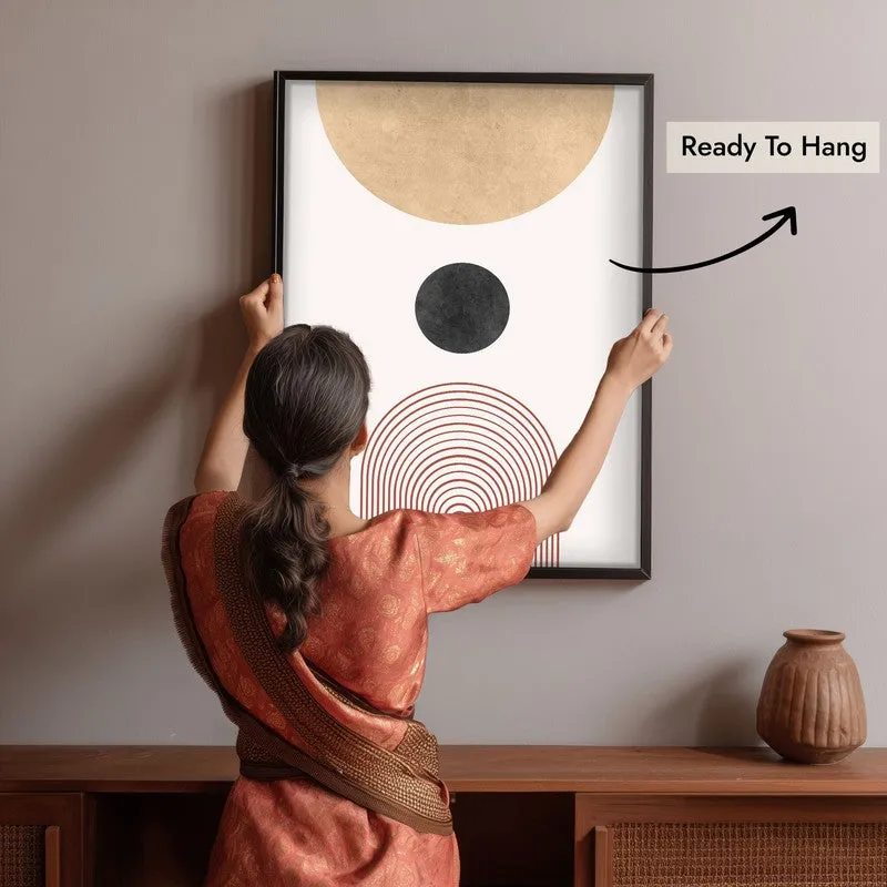 Abstract Equilibrium Canvas Wall Painting With Black Frame media 6