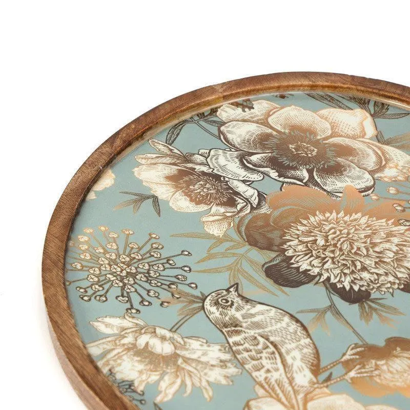Doris Floral Wood Pizza Platter media 5