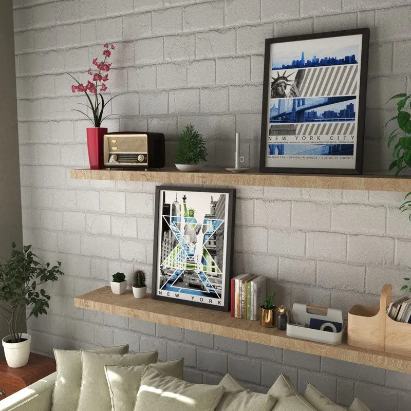MetroNYC Paper Wall Painting With MDF Frame - Set Of Two media 4