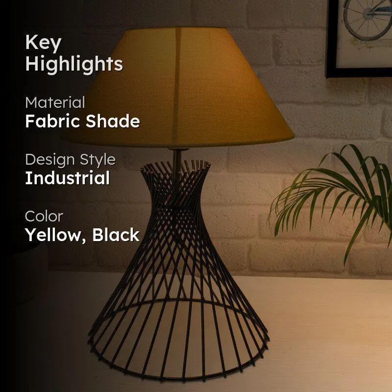 Spiral Affairs Fabric Table Lamp - Yellow media 2