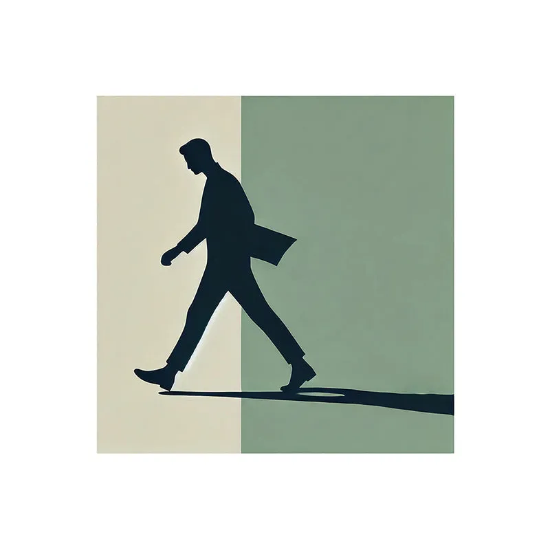 Walking Silhouette Wall Painting media 4