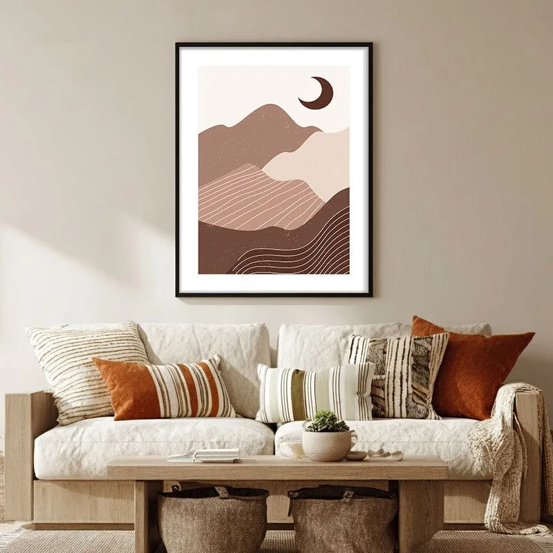 Pastel Solitude Canvas Wall Painting With Black Frame media 5