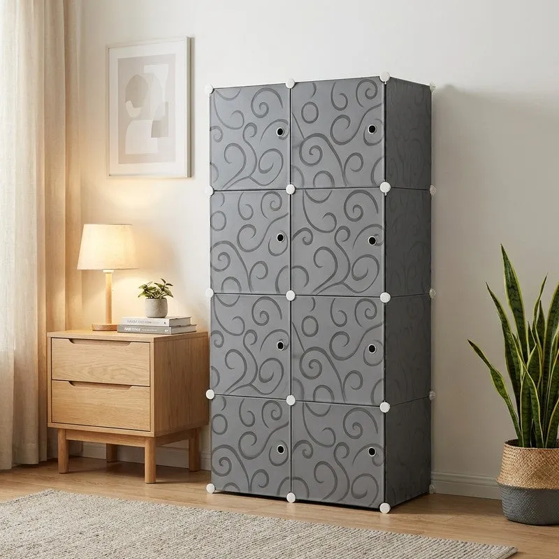 Rioware StackCraft Home Storage Wardrobe Racks - Grey media 1