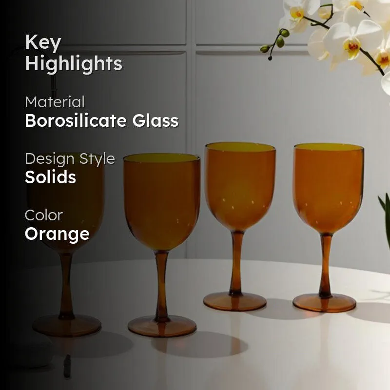 Citrus Burst Goblet Glasses(280 mL) - Set Of Four media 2