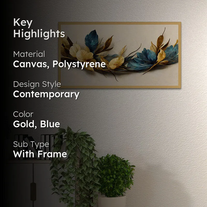 Entova Abstract Floral Wall Painting With Frame media 2