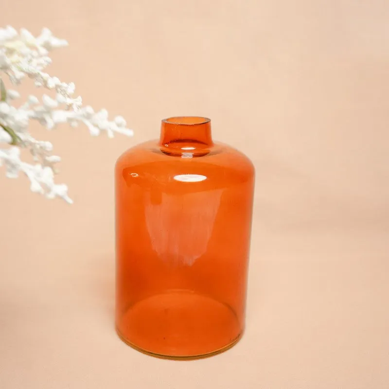 Minimalist Brown Glass Vase With Flower Bunch media 6