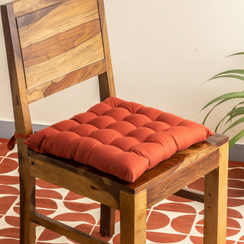 Rowan Chair Pad (Terracotta Brown) - Set Of Three