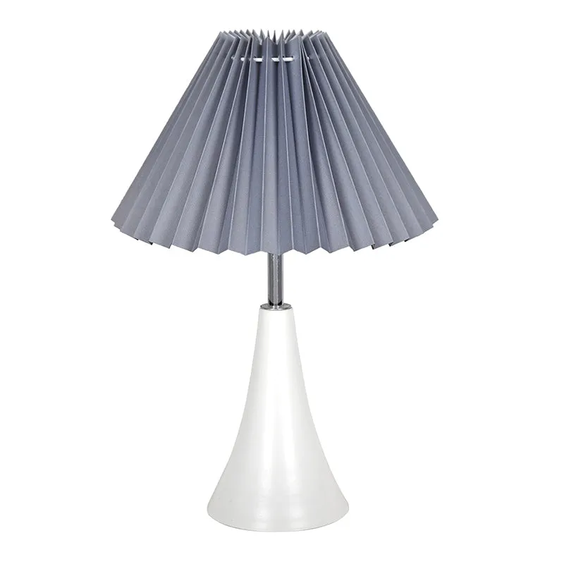 Arrido French Pleat Metal Table Lamp - Grey,White media 3