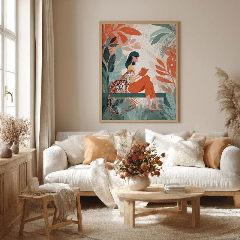 ForestReverie Canvas Wall Painting - Brown Frame media 4