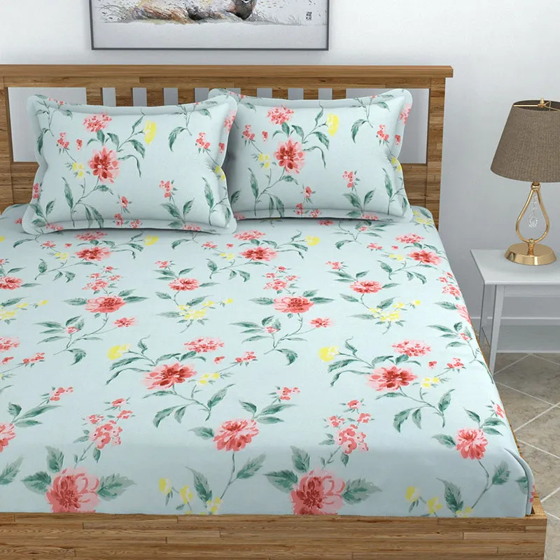 Augustin Floral Microfiber Microfiber Bedsheet - 150 GSM media 5
