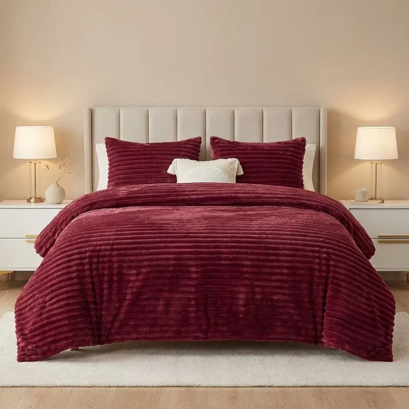 SleepScape Faux Fabric Blanket (Maroon)- 300 GSM media 1