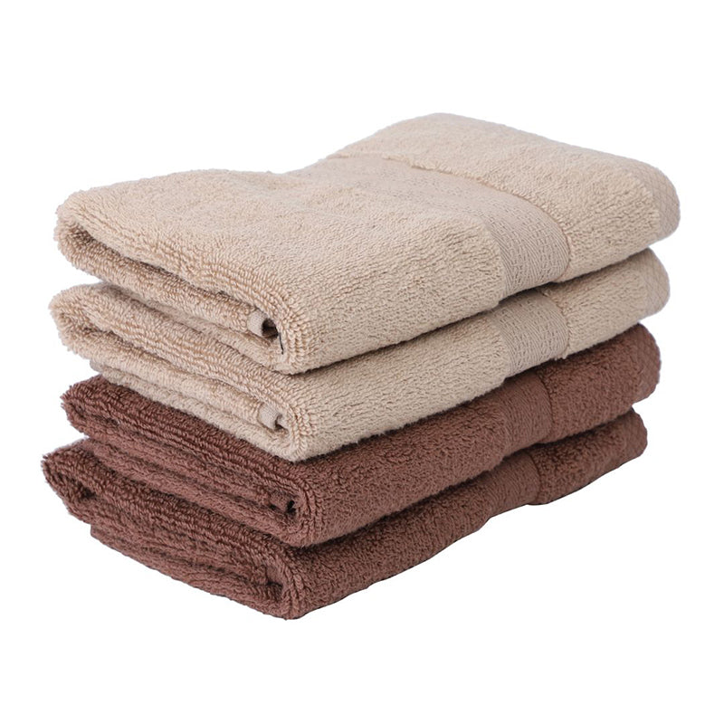 Nuage Cotton Hand & Face Towel (Brown & Beige) - Set Of Four media 4