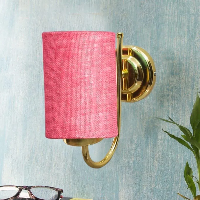 Galora Neva Fabric & Metal Wall Lamp - Pink media 3